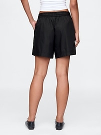 Organic Cotton Striped Poplin Shorts