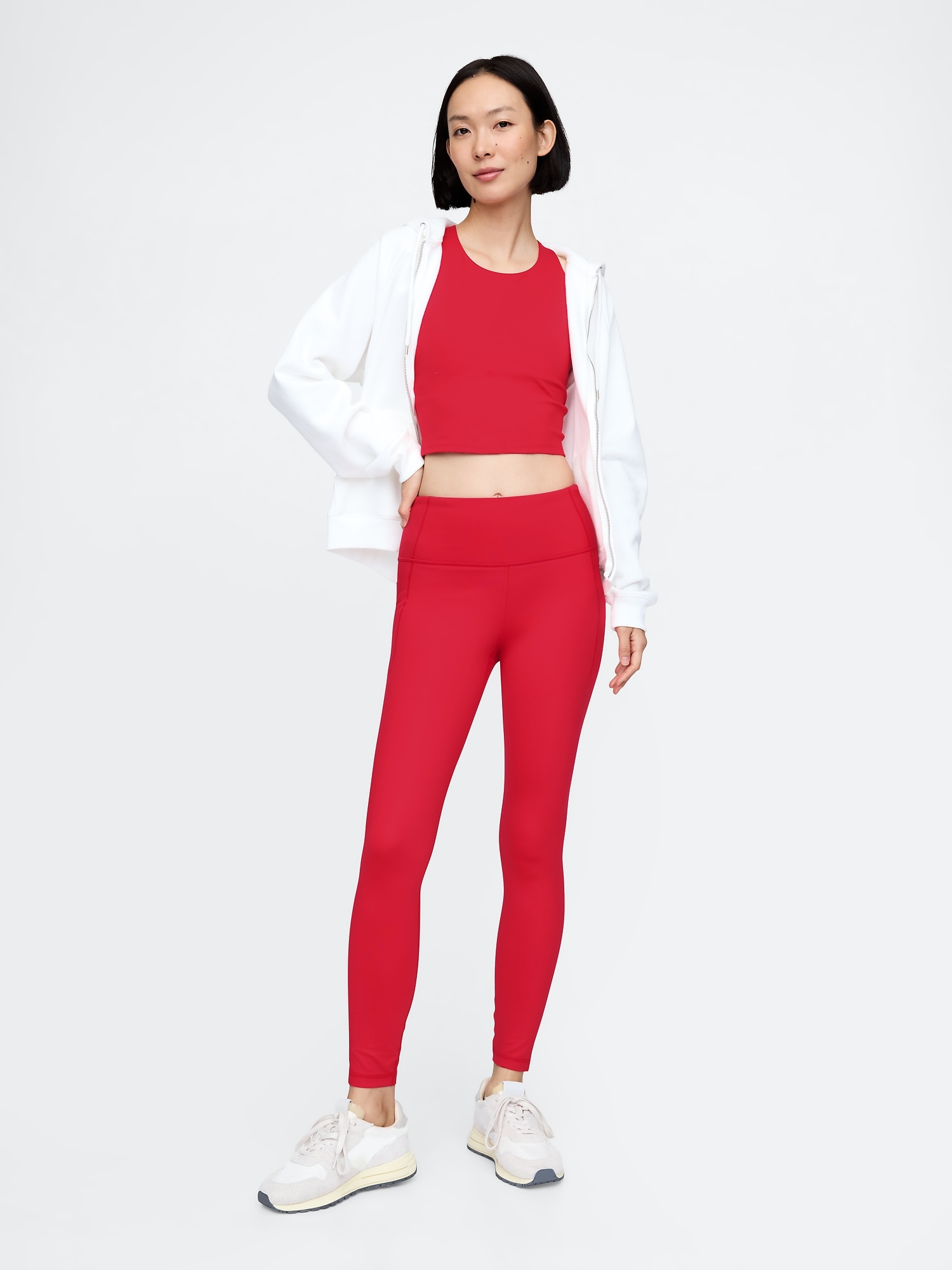 GapFit High Rise Power Full Length Leggings - Red