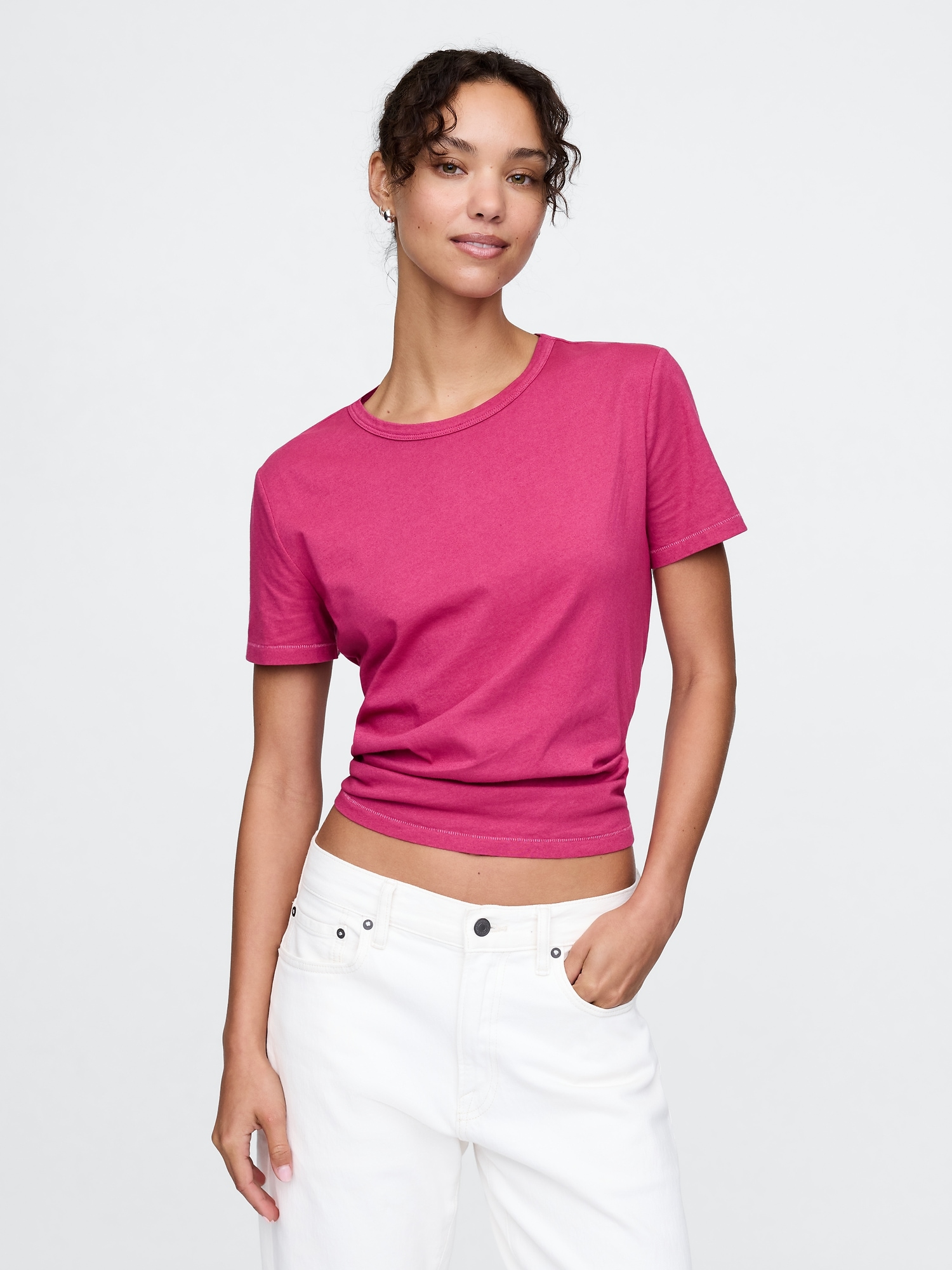Gap Organic Cotton Vintage T-shirt In Beet Purple
