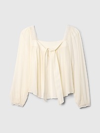 Square-Neck Bow Cropped Top