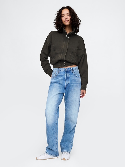 Image number 3 showing, Heavyweight French Terry Bomber Jacket