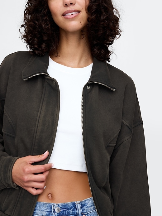 Image number 4 showing, Heavyweight French Terry Bomber Jacket