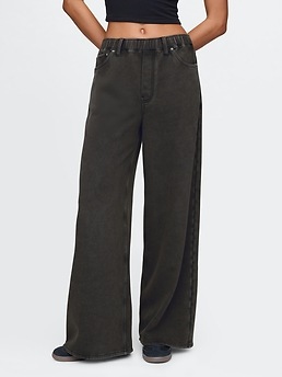 Heavyweight Easy Baggy Sweatpant Jeans - Black - View 14