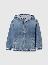 Kids UltraSoft Denim Hooded Jacket