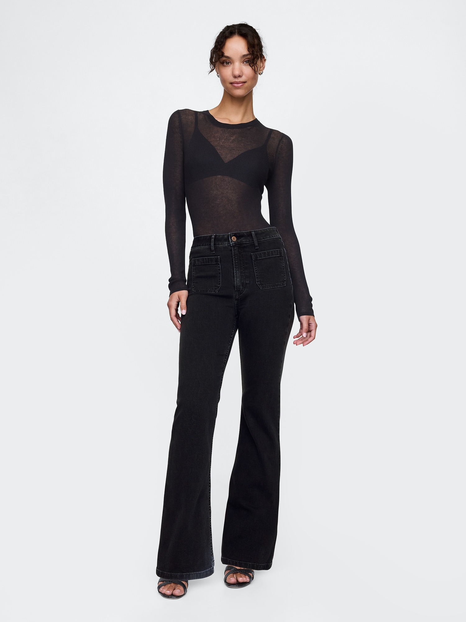 GAP CURVY HIGH RISE '70S FLARE JEANS
