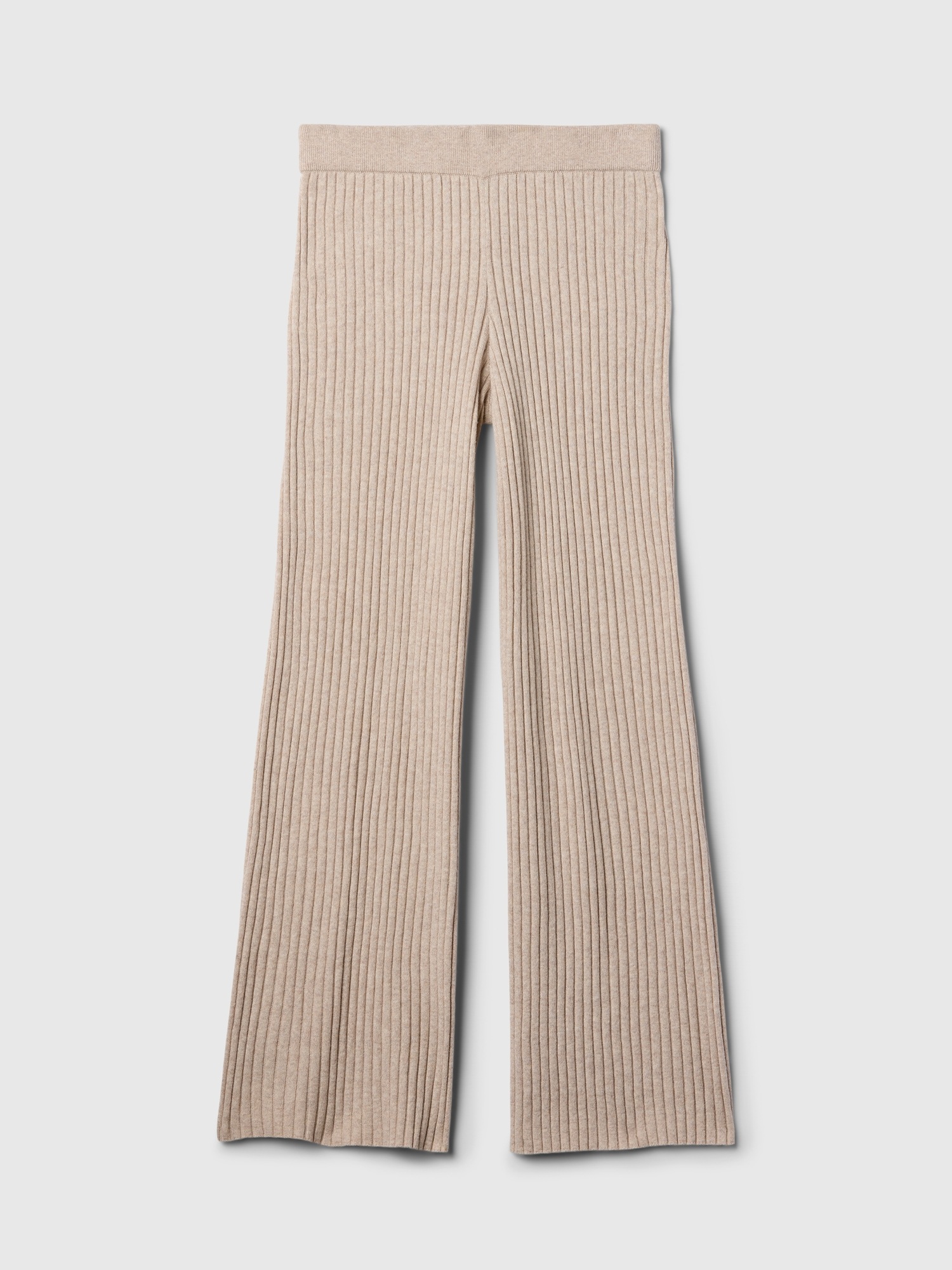 Женские брюки Gap CashSoft Wide Rib Sweater Pants, цвет: Бежевый — фото 5