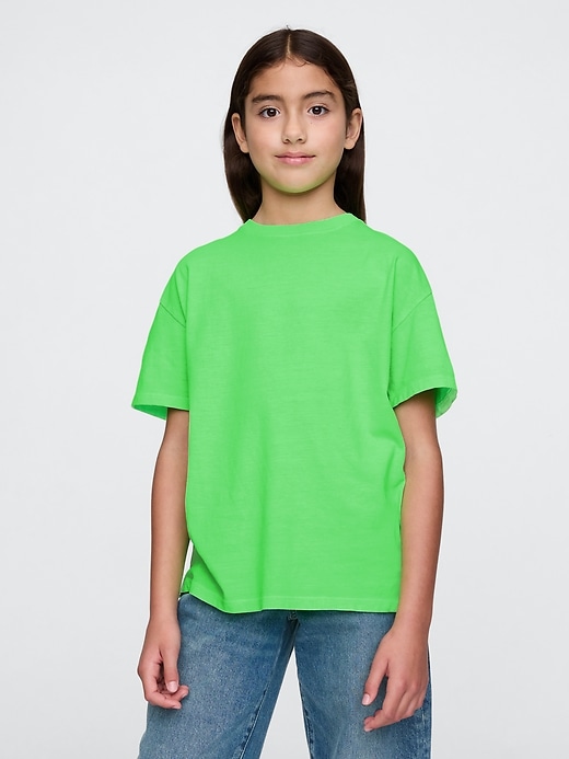 1 of 8 showing, with the color electric green neon of product Kids Tunic T-Shirt