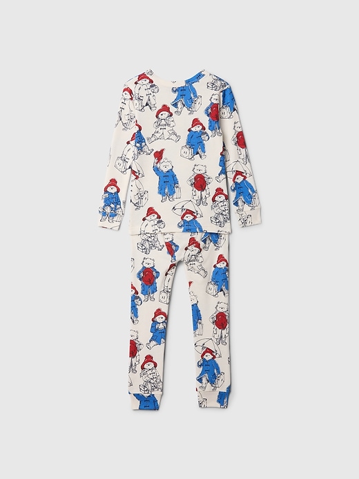 2 of 8 showing, with the color ivory frost of product Baby & Toddler Paddington Organic Brushed Cotton PJ Set
