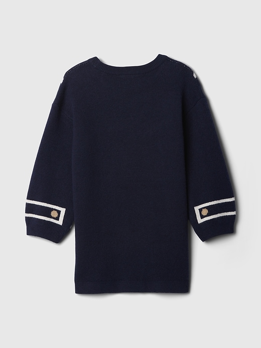 2 of 8 showing, with the color navy uniform blue of product Baby & Toddler Paddington CashSoft Sweater Dress