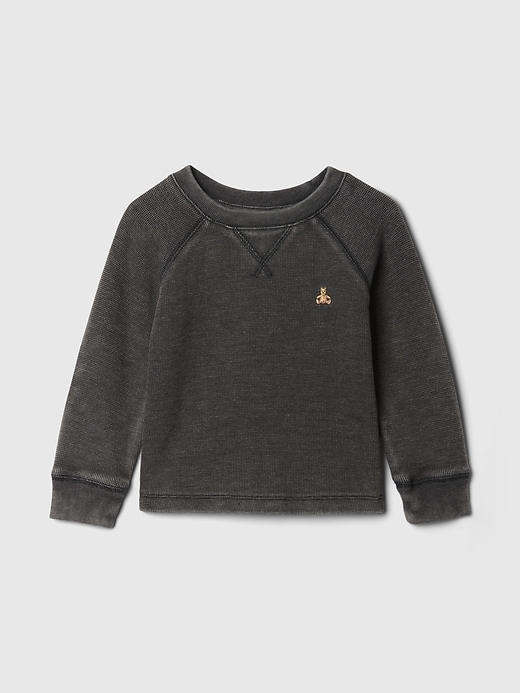 1 of 8 showing, with the color true black of product Baby & Toddler Textured Raglan T-Shirt