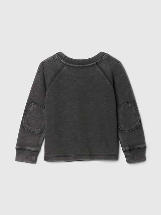 2 of 8 showing, with the color true black of product Baby & Toddler Textured Raglan T-Shirt