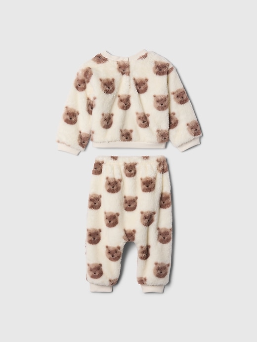 2 of 8 showing, with the color ivory frost of product Baby Sherpa Brannan Bear Outfit Set