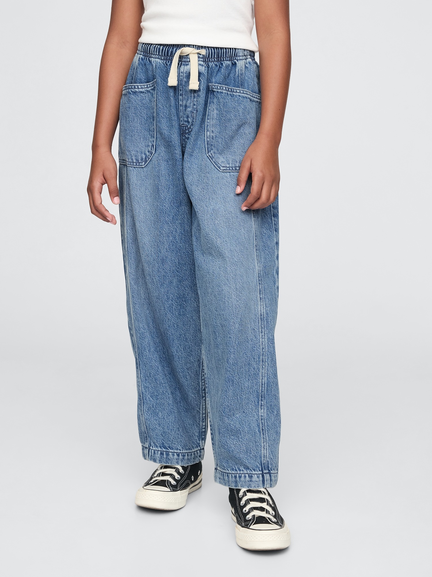 Детские джинсы Gap Kids High Rise Ultrasoft Easy Horseshoe Jeans — фото 2
