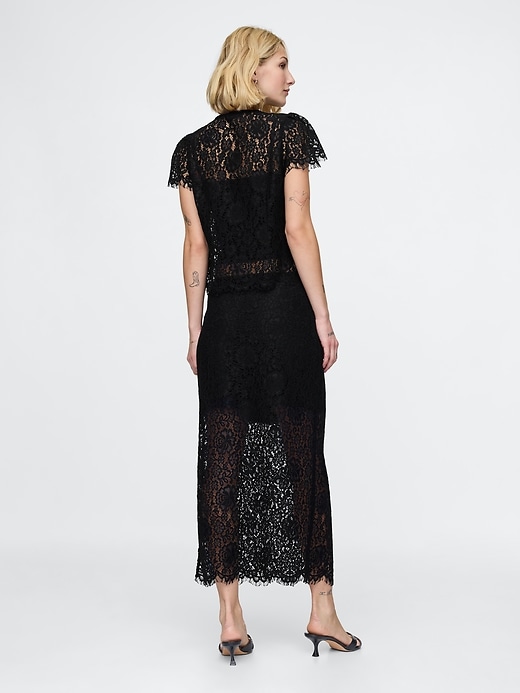 Image number 2 showing, Lace Midi Skirt