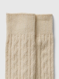 View large product image 2 of 2. Cable-Knit Dress Socks