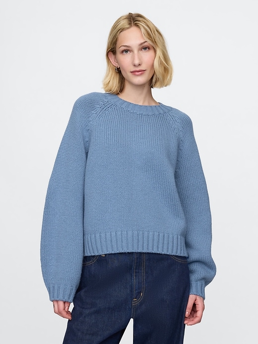 Image number 1 showing, Relaxed Balloon-Sleeve Sweater