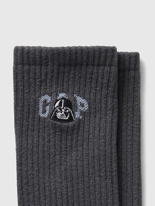2 of 8 showing, with the color true black of product Star Wars Logo Crew Socks