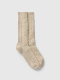 View large product image 1 of 2. Cable-Knit Dress Socks