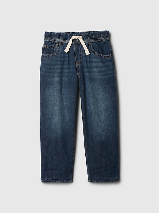 Blue Elasticated Waistband Baggy Jean For Baby Girls
