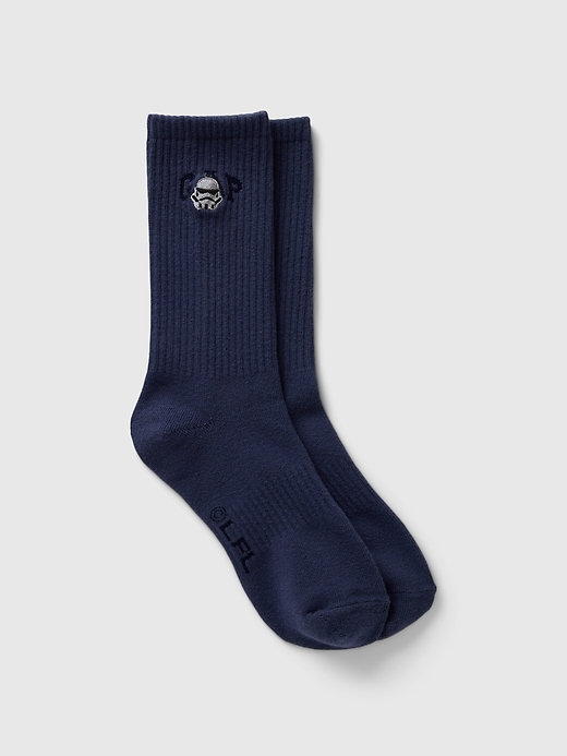 1 of 8 showing, with the color dark night of product Star Wars Logo Crew Socks