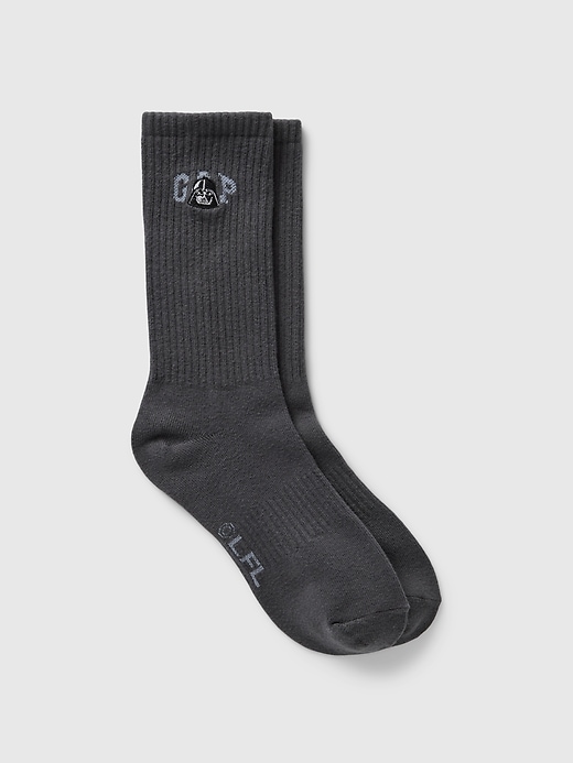 1 of 8 showing, with the color true black of product Star Wars Logo Crew Socks