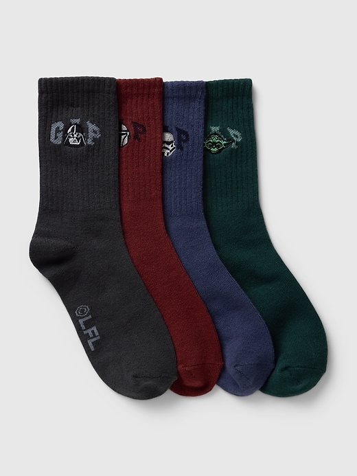 1 of 8 showing, with the color multi of product Kids Star Wars Logo Crew Socks (4-Pack)