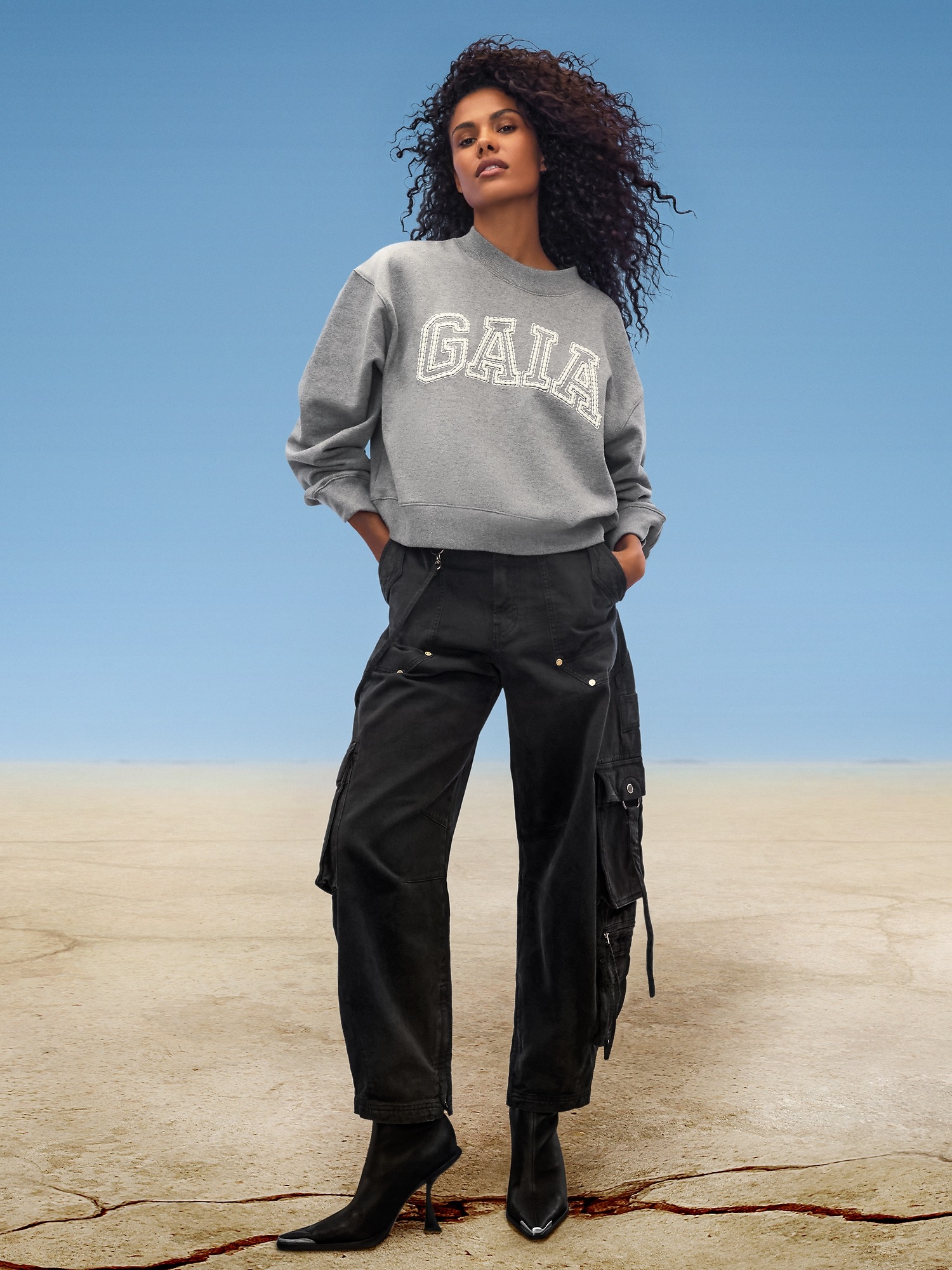 Gap x Cult Gaia Cropped Logo Sweatshirt | Gap