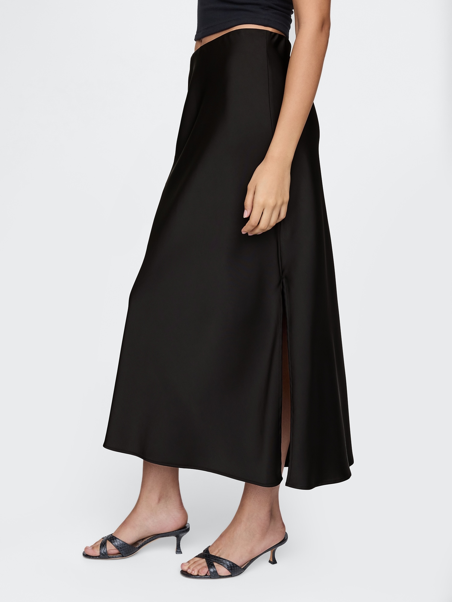 Satin Maxi Skirt Gap