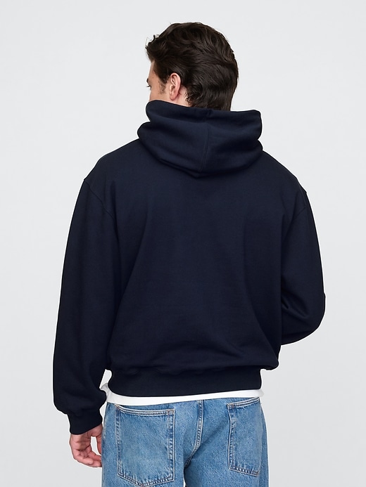 2 of 8 showing, with the color dark night of product Heavyweight Oversized Logo Hoodie