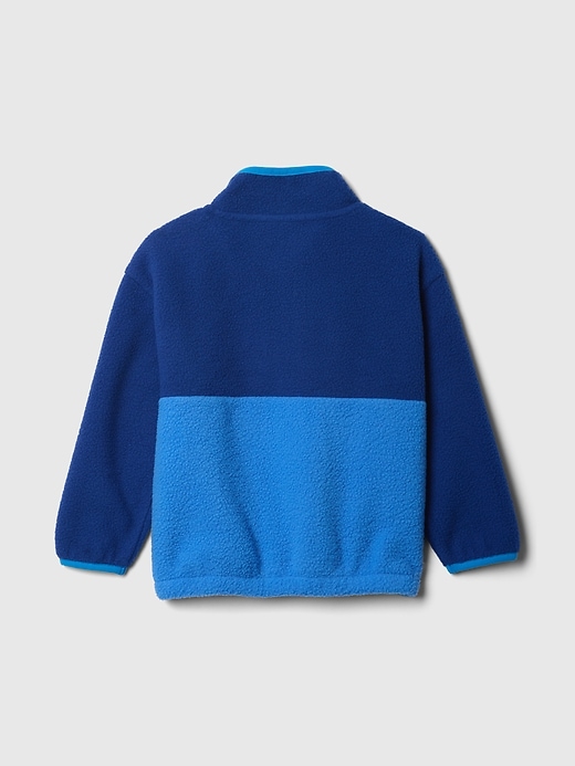 2 of 8 showing, with the color sodalite blue of product Baby & Toddler Sherpa Half-Zip Pullover