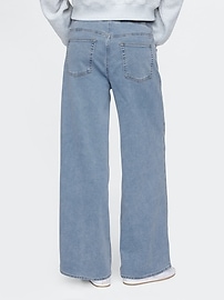 Mid Rise Knit Easy Baggy Jeans