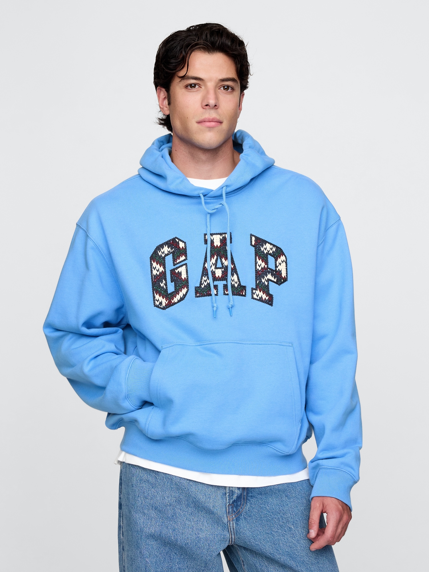 Heavyweight Embroidered Arch Logo Hoodie