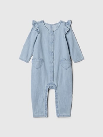 Baby Denim Heart One-Piece