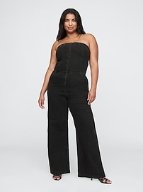 Strapless Denim Jumpsuit
