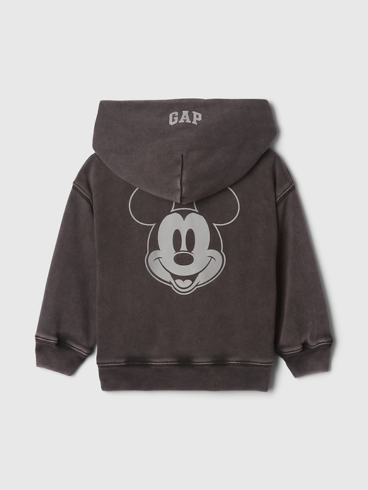 2 of 8 showing, with the color black of product Gap × Disney Baby & Toddler VintageSoft Hoodie