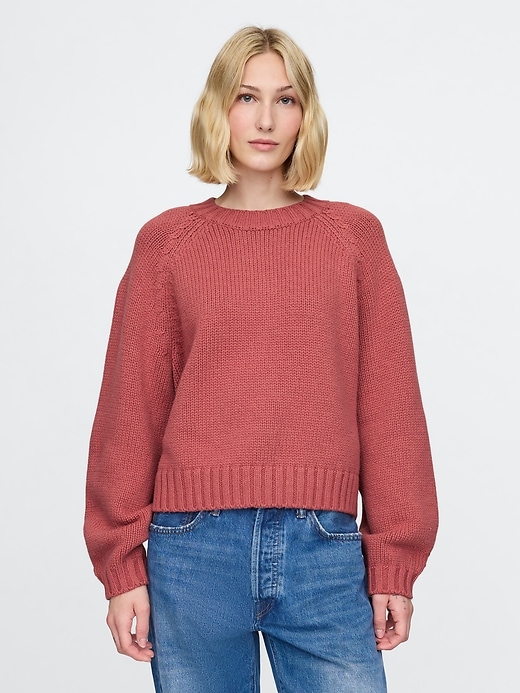 Image number 1 showing, Relaxed Balloon-Sleeve Sweater