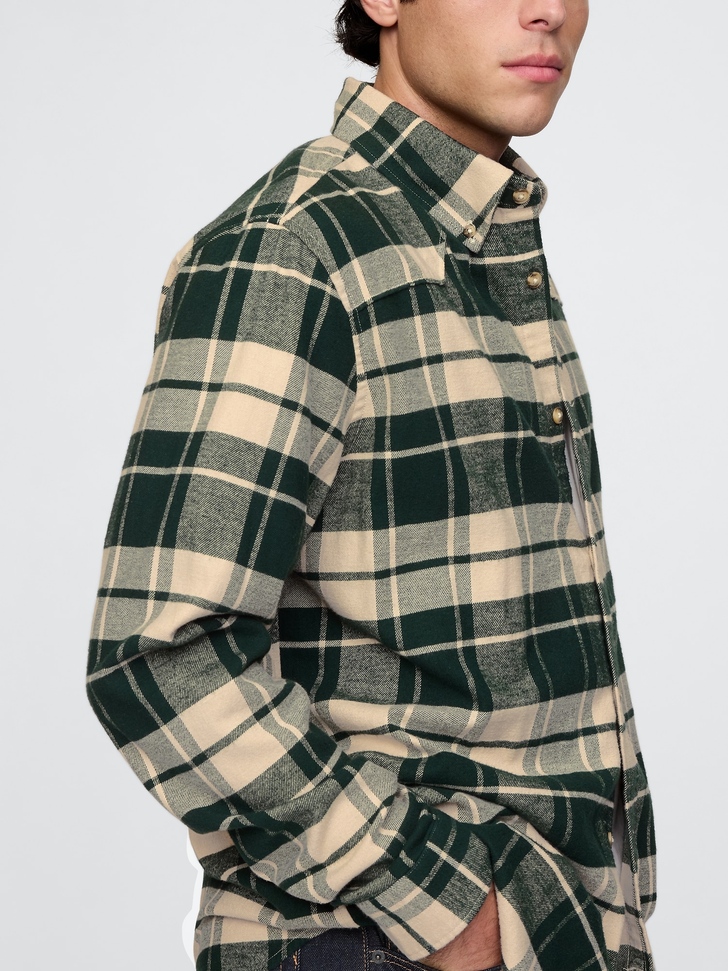 Organic Cotton Flannel Western Shirt