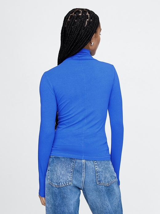2 of 8 showing, with the color Radiant blue of product Featherweight Turtleneck