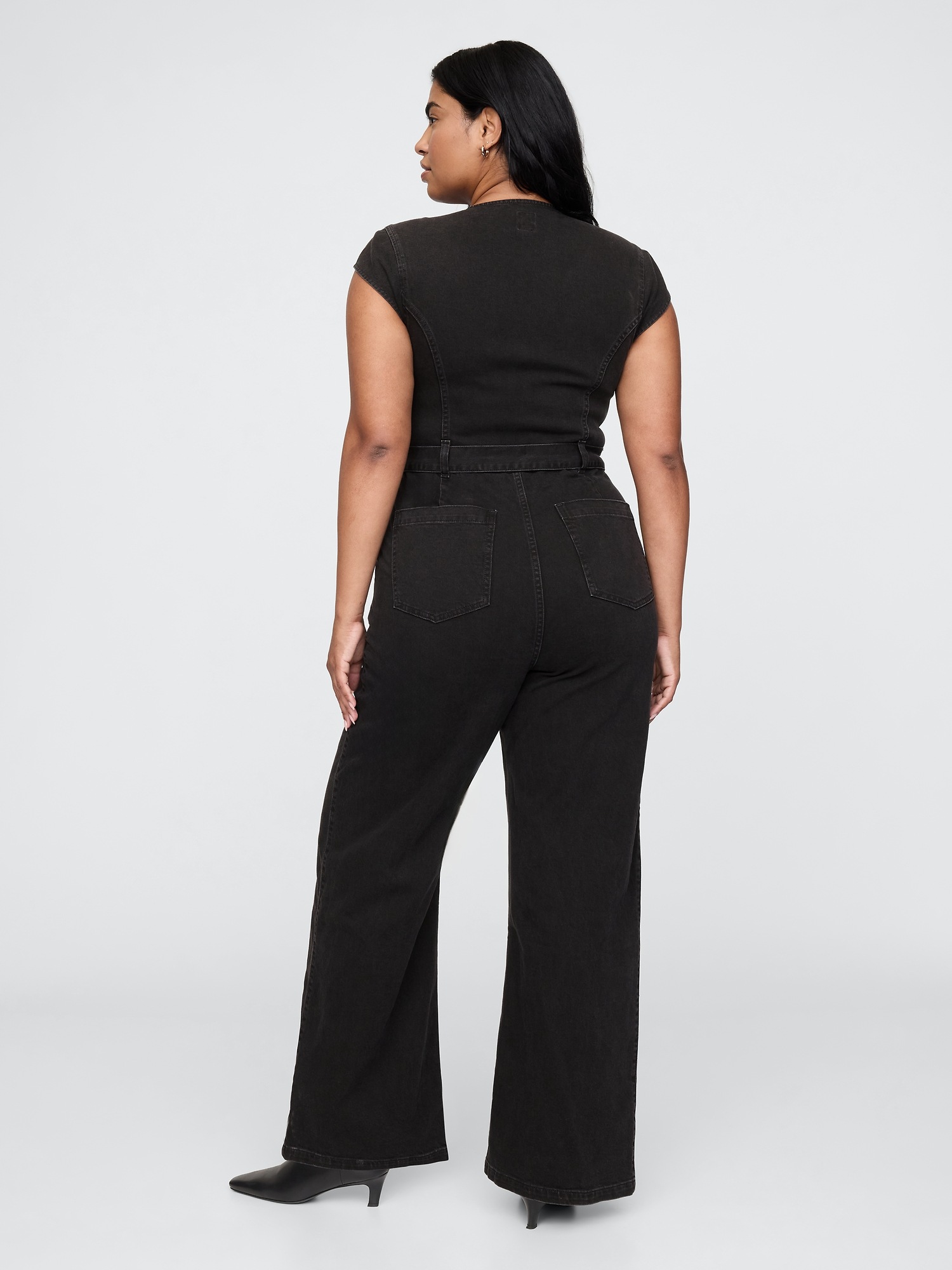 Женские комбинезоны Gap Belted Denim Jumpsuit — фото 5