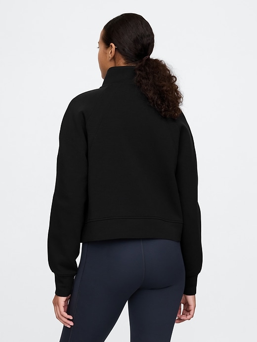 2 of 8 showing, with the color true black of product GapFit Scuba Half-Zip Pullover