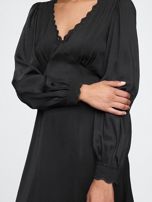 Image number 4 showing, Satin Empire Midi Dress