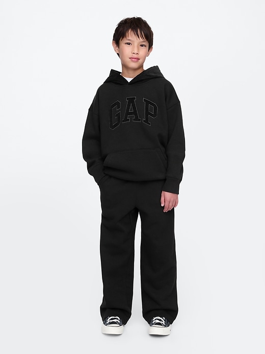 1 of 8 showing, with the color true black of product Kids VintageSoft Baggy Sweatpants