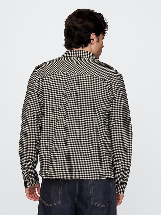 Image number 2 showing, Organic Cotton Flannel Zip Shirt
