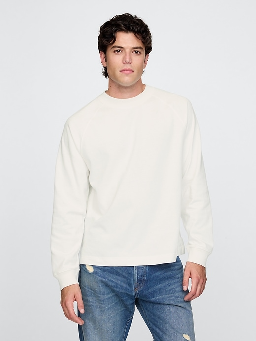 1 of 8 showing, with the color new off white of product Heavyweight Mockneck T-Shirt