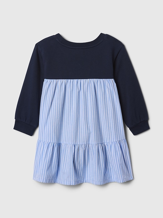 2 of 8 showing, with the color Navy uniform blue of product Baby & Toddler 2-in-1 VintageSoft Sweatshirt Dress