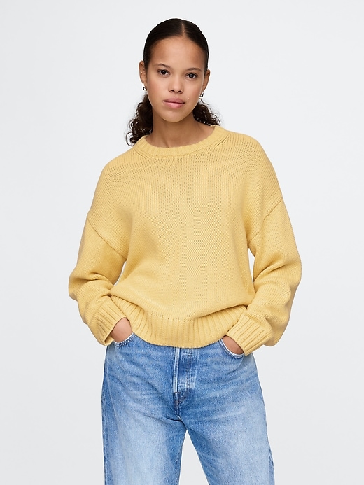 Image number 1 showing, 100% Cotton Relaxed Sweater