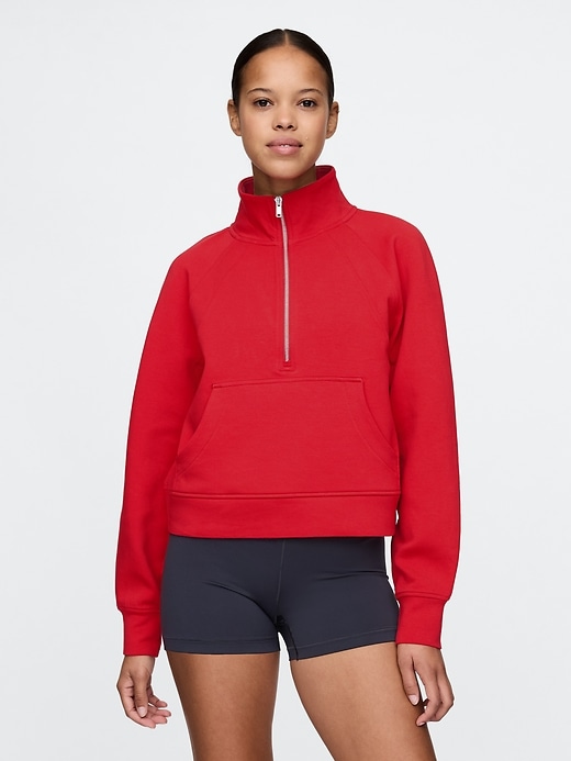 1 of 8 showing, with the color modern red of product GapFit Scuba Half-Zip Pullover
