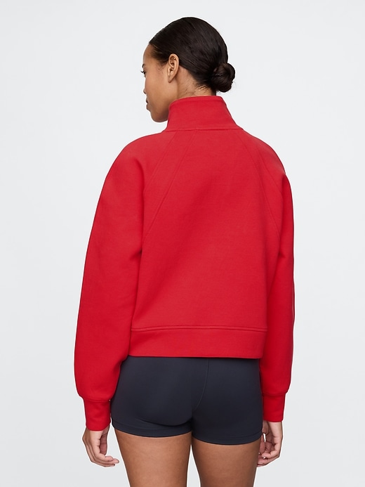 2 of 8 showing, with the color modern red of product GapFit Scuba Half-Zip Pullover