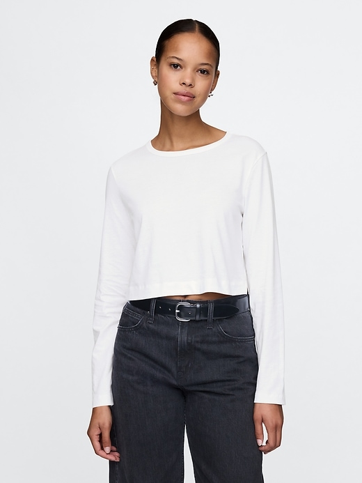 Image number 1 showing, Organic Cotton VintageSoft Cropped T-Shirt