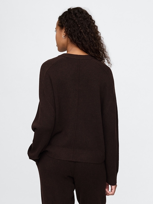 2 of 8 showing, with the color Terra brown of product CashSoft Slouchy Seam Sweater